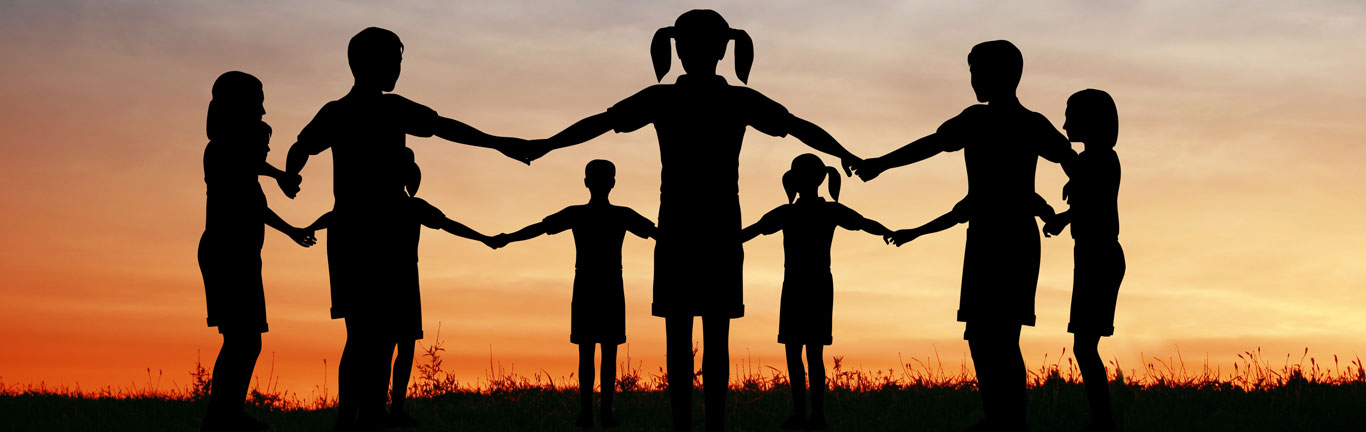 children standing in a circle